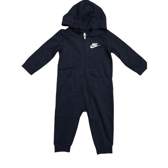 Nike Hooded Zip Up Baby Romper Size 18M - Picture 1 of 3